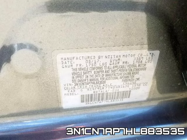 3N1CN7AP7HL883535 фото 2