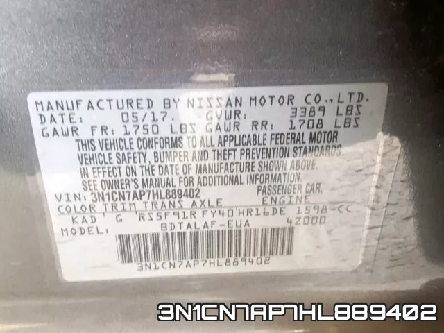 3N1CN7AP7HL889402 фото 2