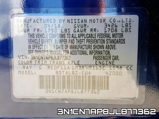 3N1CN7AP8JL877362 фото 2