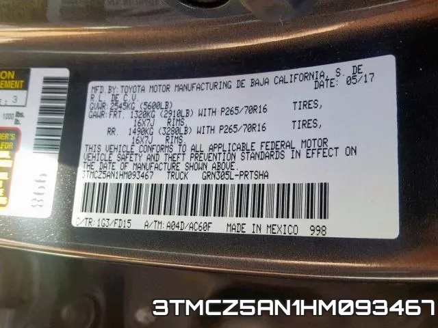 3TMCZ5AN1HM093467 фото 2