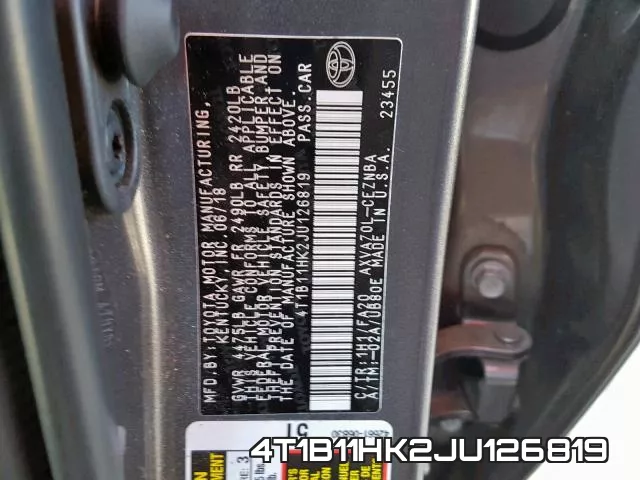 4T1B11HK2JU126819 фото 2