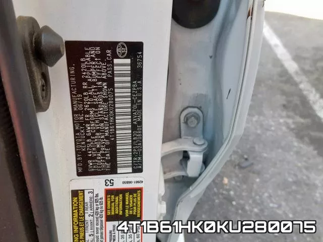 4T1B61HK0KU280075 фото 2