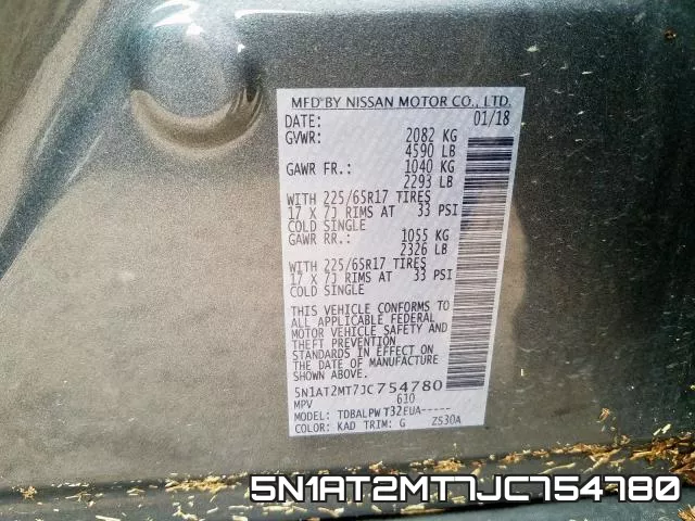 5N1AT2MT7JC754780 фото 2