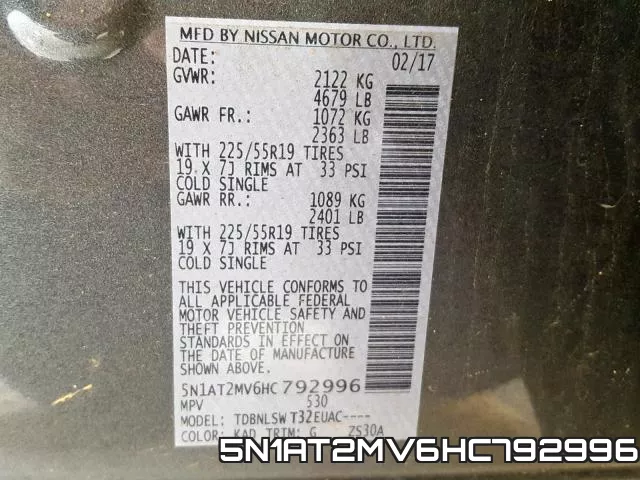 5N1AT2MV6HC792996 фото 2