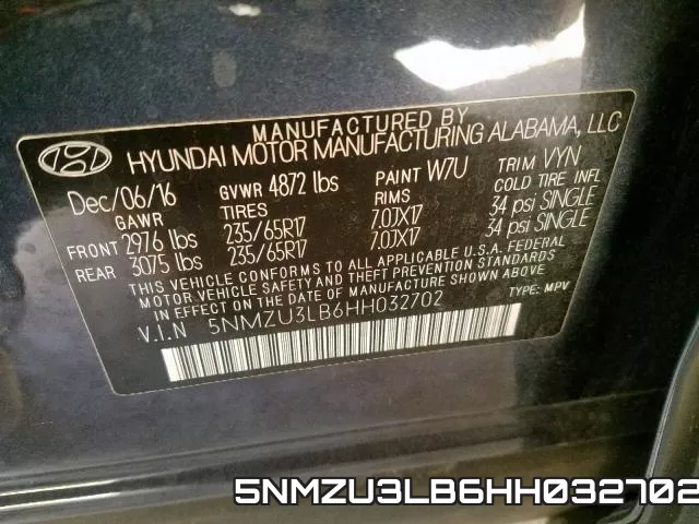 5NMZU3LB6HH032702 фото 2