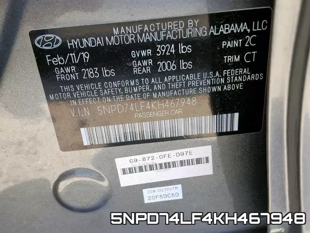 5NPD74LF4KH467948 фото 2