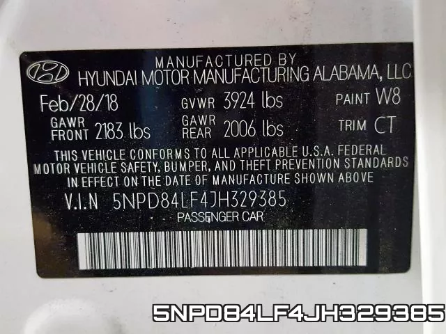 5NPD84LF4JH329385 фото 2