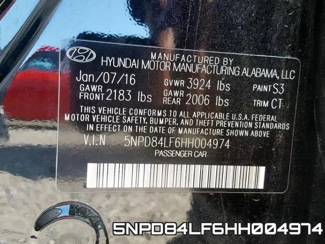 5NPD84LF6HH004974 фото 2