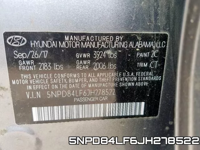 5NPD84LF6JH278522 фото 2