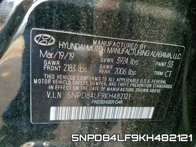 5NPD84LF9KH482121 фото 2
