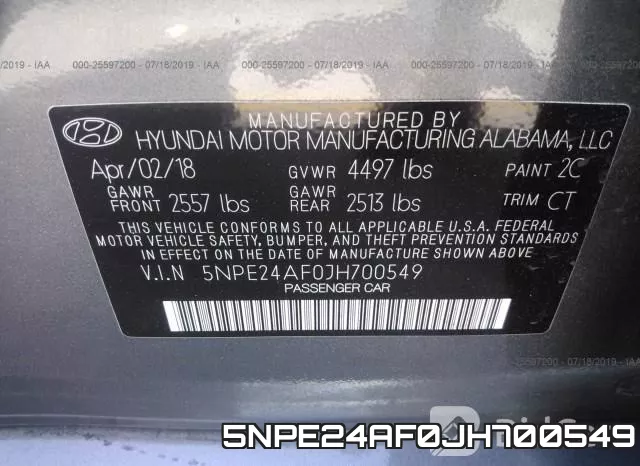 5NPE24AF0JH700549 фото 10