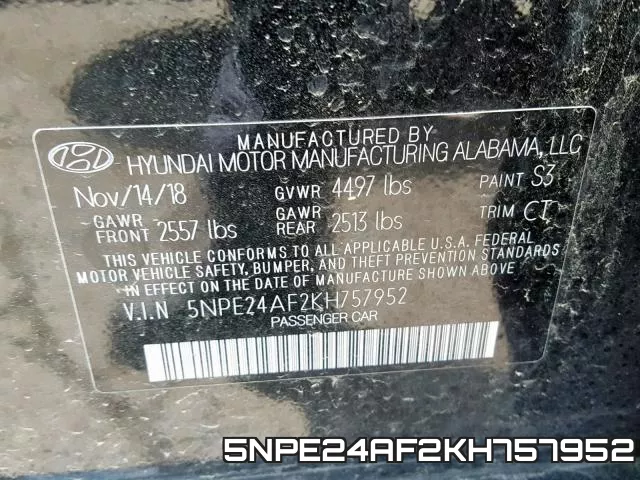 5NPE24AF2KH757952 фото 2
