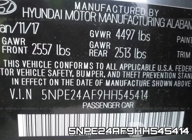5NPE24AF9HH545414 фото 10