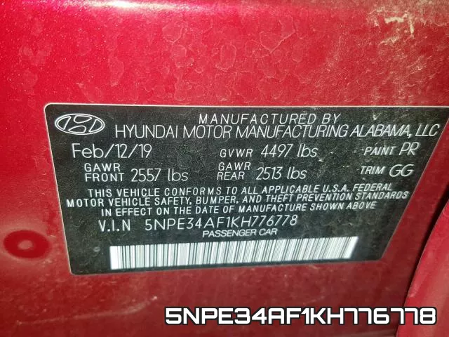 5NPE34AF1KH776778 фото 2