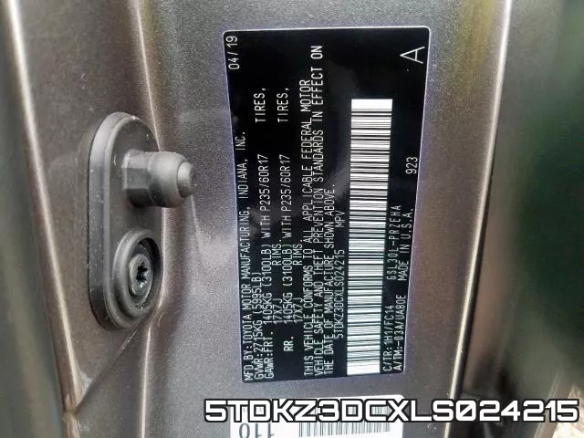 5TDKZ3DCXLS024215 фото 2