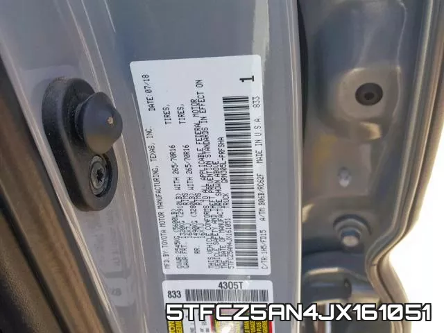 5TFCZ5AN4JX161051 фото 2