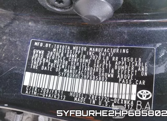 5YFBURHE2HP685802 фото 10