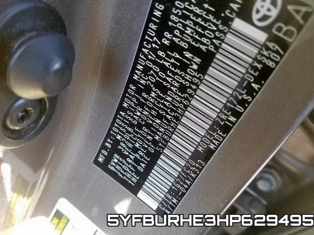 5YFBURHE3HP629495 фото 2