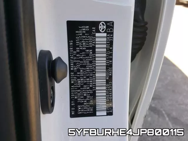 5YFBURHE4JP800115 фото 2