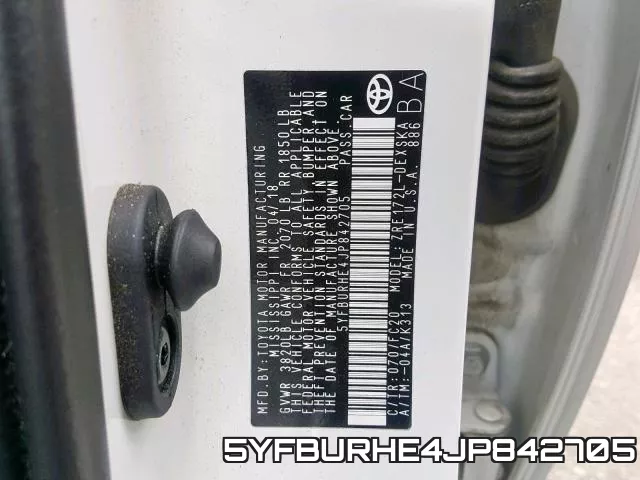 5YFBURHE4JP842705 фото 2