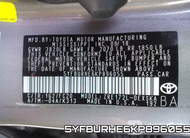 5YFBURHE6KP896055 фото 10