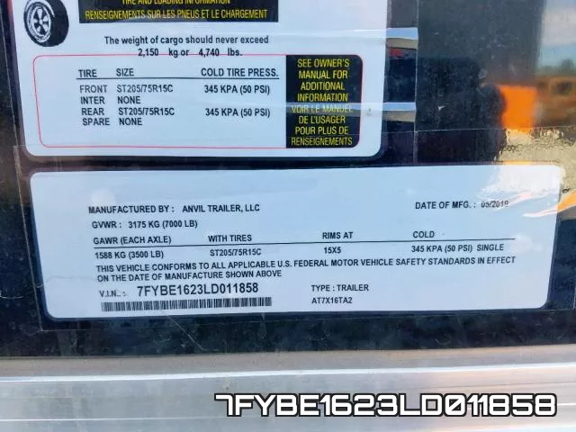 7FYBE1623LD011858 фото 2