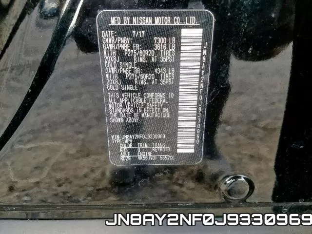 JN8AY2NF0J9330969 фото 2