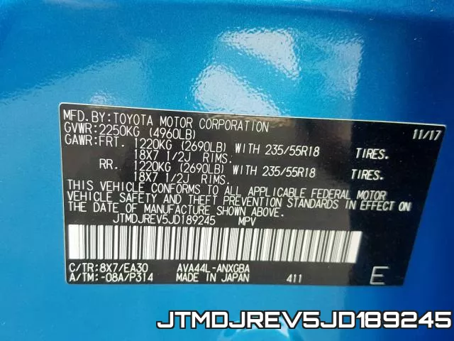 JTMDJREV5JD189245 фото 2