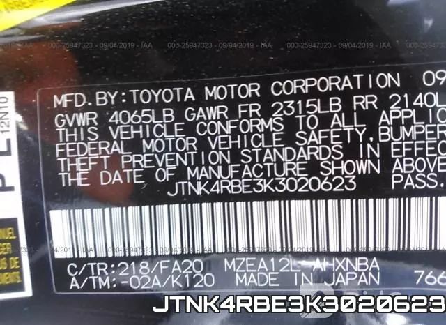 JTNK4RBE3K3020623 фото 10