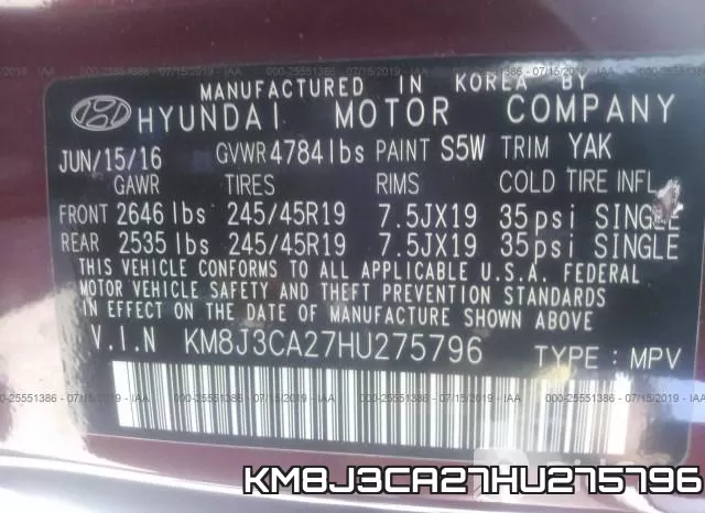 KM8J3CA27HU275796 фото 10