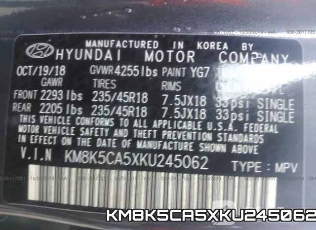 KM8K5CA5XKU245062 фото 10