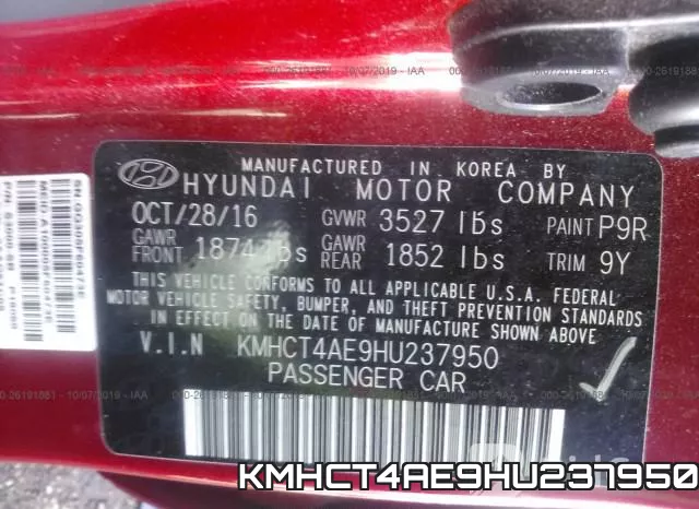 KMHCT4AE9HU237950 фото 10