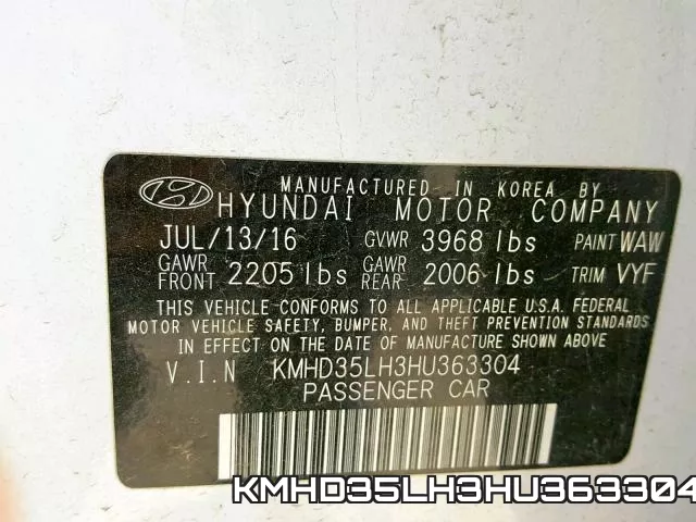 KMHD35LH3HU363304 фото 2
