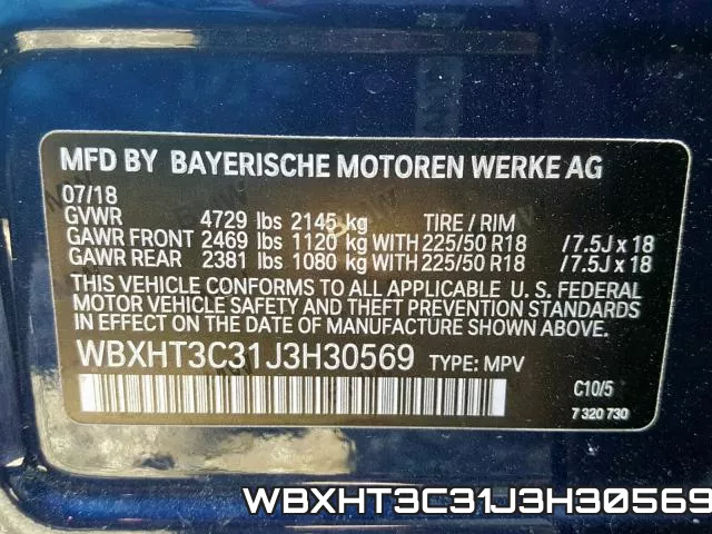 WBXHT3C31J3H30569 фото 2