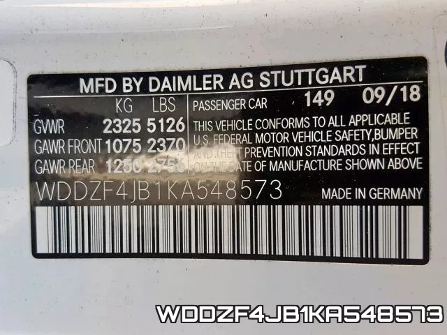 WDDZF4JB1KA548573 фото 2