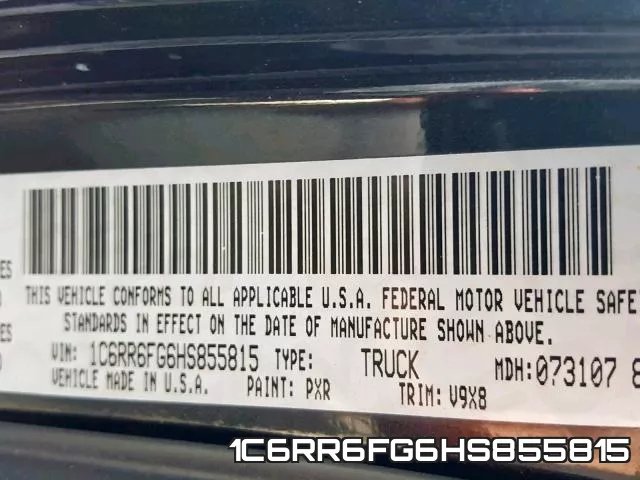 1C6RR6FG6HS855815 фото 2