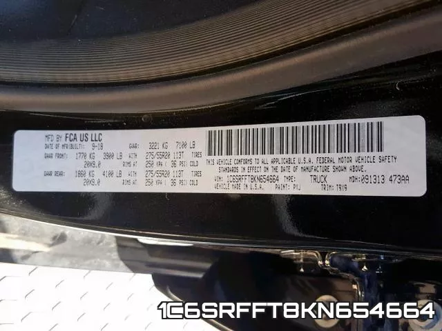 1C6SRFFT8KN654664 фото 2