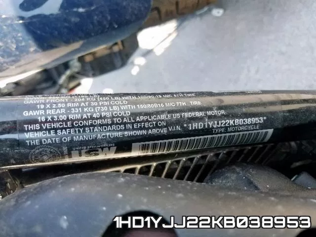 1HD1YJJ22KB038953 фото 2