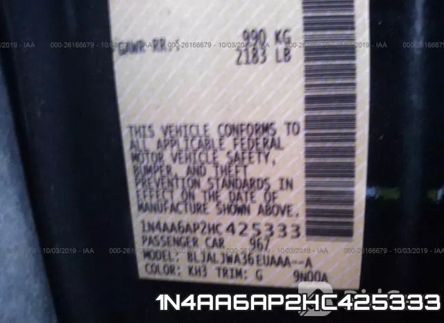 1N4AA6AP2HC425333 фото 10