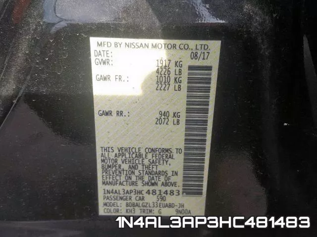 1N4AL3AP3HC481483 фото 2