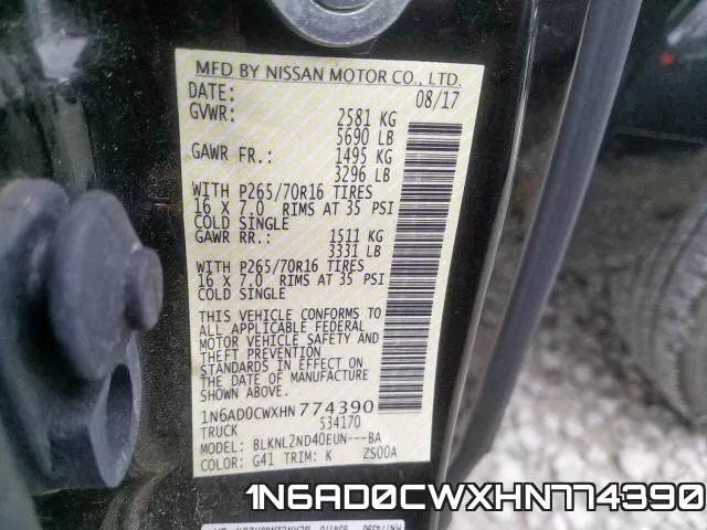 1N6AD0CWXHN774390 фото 2
