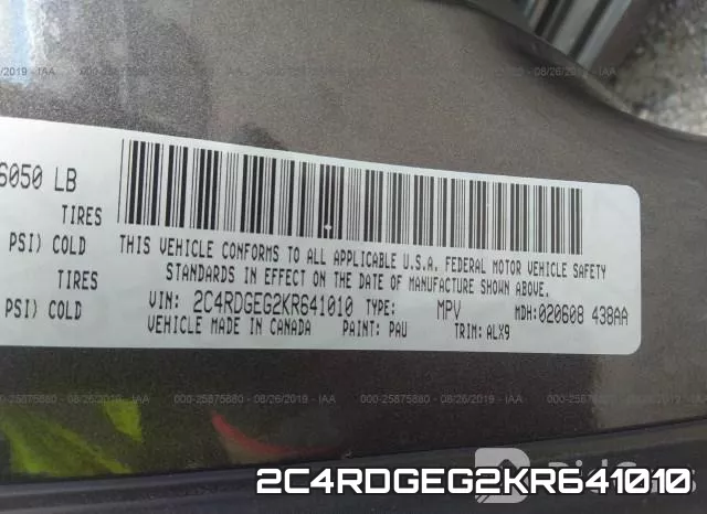2C4RDGEG2KR641010 фото 10