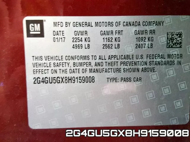 2G4GU5GX8H9159008 фото 2