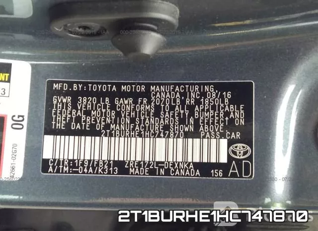 2T1BURHE1HC747870 фото 9