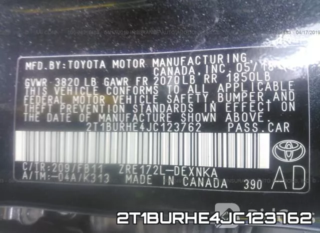 2T1BURHE4JC123762 фото 10