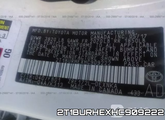 2T1BURHEXHC909222 фото 10