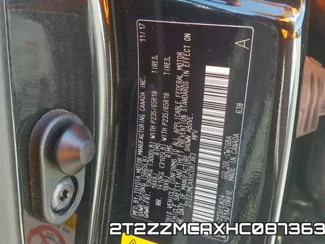2T2ZZMCAXHC087363 фото 2