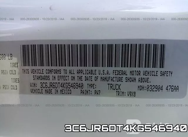 3C6JR6DT4KG546940 фото 10