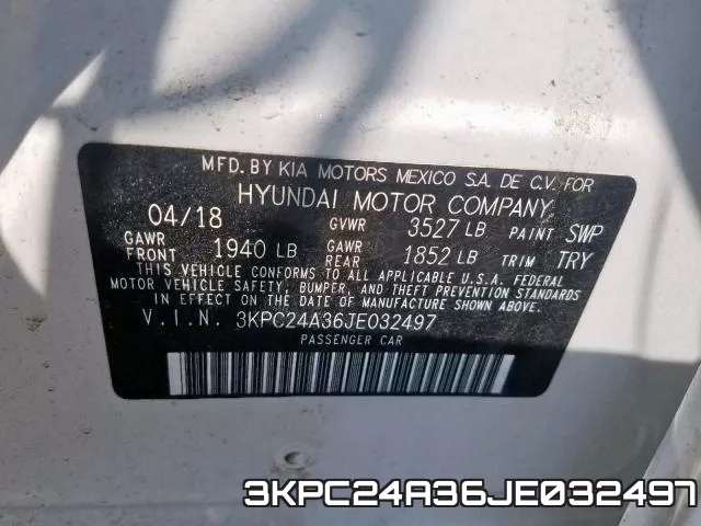 3KPC24A36JE032497 фото 2