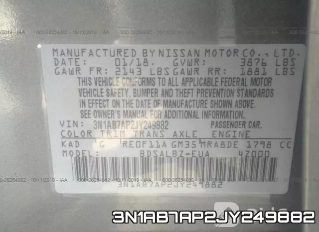 3N1AB7AP2JY249882 фото 10